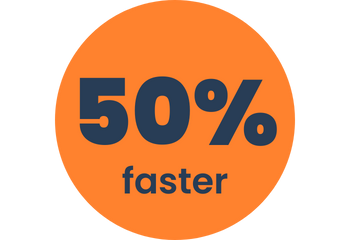 50 perc faster